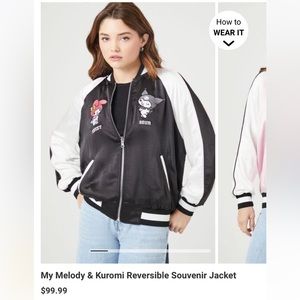 My melody & kuromi reversible souvenir jacket size m